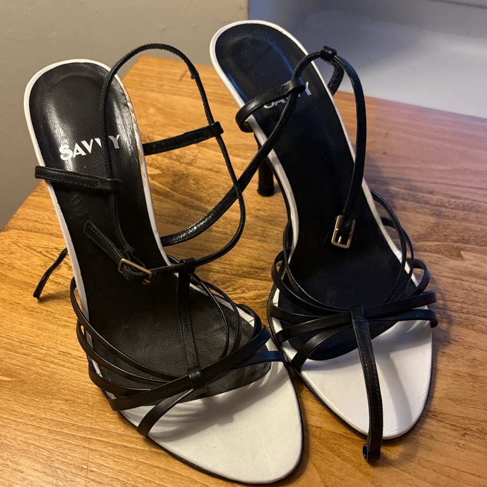 Savvy Elegant Black and White Heels